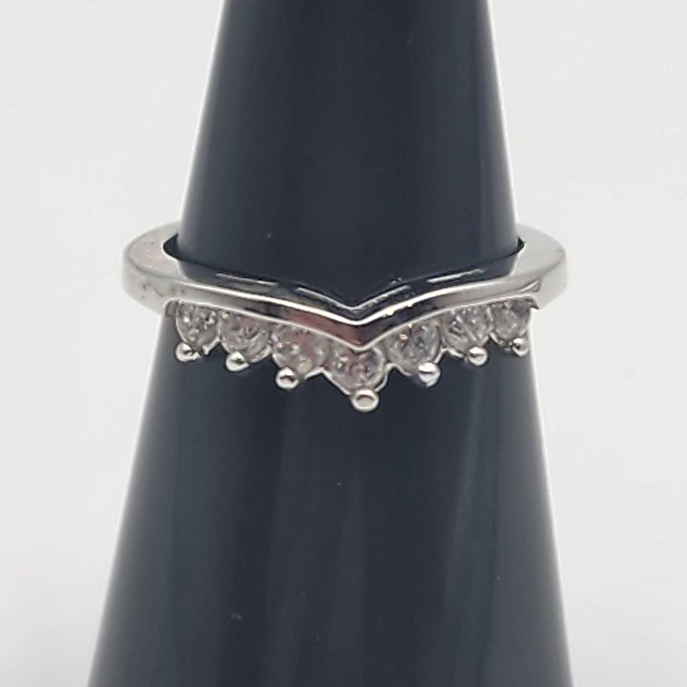 Nevada Silver Mine Silver Tone & CZ Ring (6)